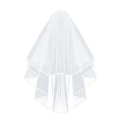 Bridal Veil Wedding Vails Women's Simple Short Wedding Veils White Ivory Tulle with Comb for Brides Shower Bachelorette