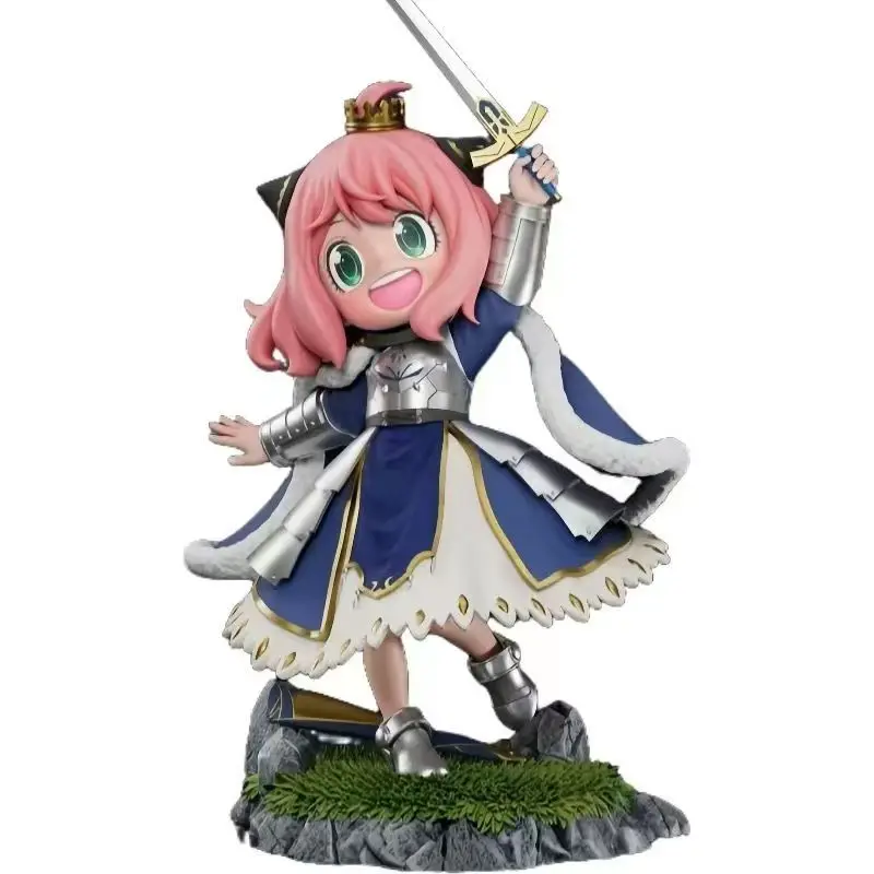 

kawaii SPY×FAMILY Anya Forger COS saber Statue model.PVC material.Desktop decoration Collection handmade model.toy gift