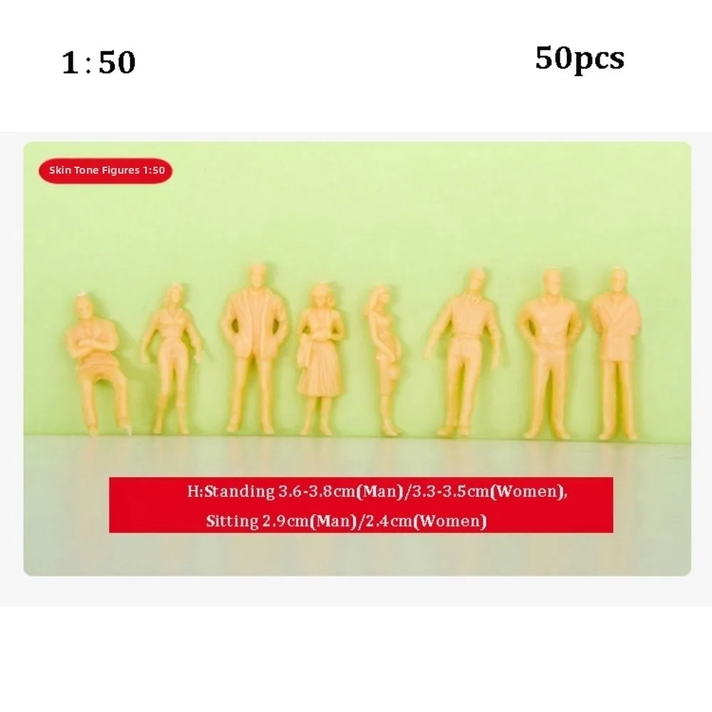 100pcs 1:300/1:200/1:100/1:150/1:75/1:50/1:30/1:25 Scale Model Building People Figures Mixed Color Colorful Standing People