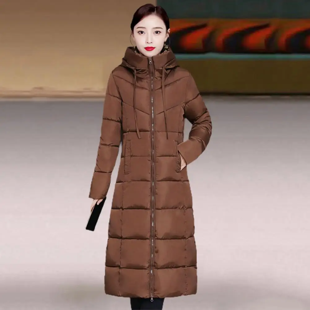 Winter Down Jacket Women Long Thicken Down Coat with A Hood Straight Elegant Outerwear 2023 Korean Fashion Female Parkas