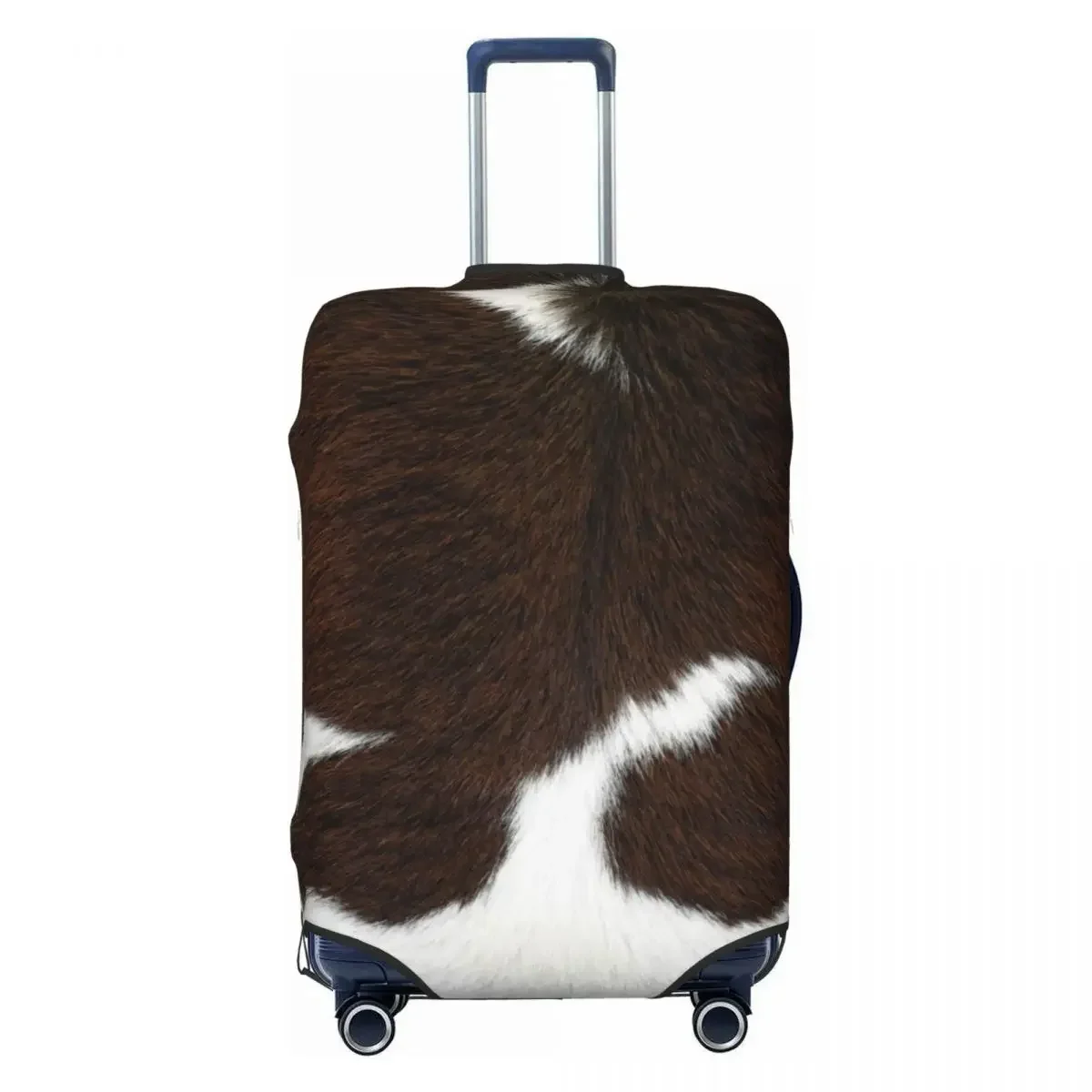 

Custom Cow Fur Cowhide Texture Travel Luggage Cover Elastic Animal Skin Leather Suitcase Cover Protector Fit 18-32 Inch