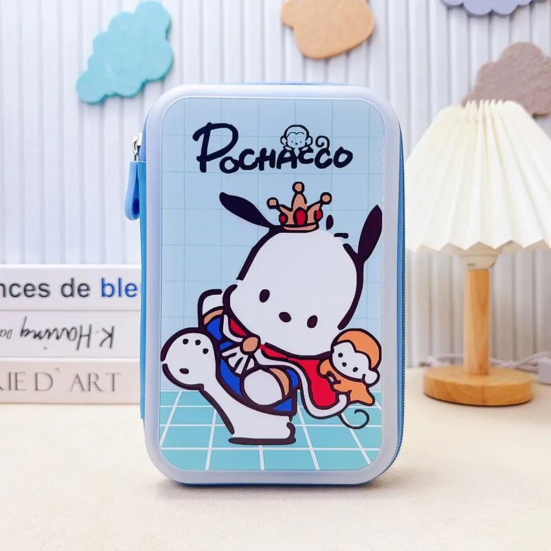 Sanrio tempat pensil Kuromi My Melody Kawaii siswa lucu kartun kapasitas tinggi perlengkapan belajar tas penyimpanan mainan anak perempuan hadiah