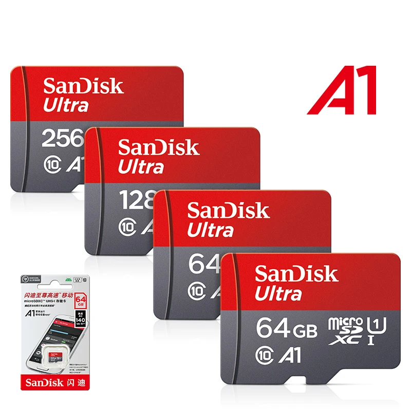 100% oryginalna karta pamięci SanDisk 32GB micro tf sd card 64GB 128GB 256GB tarjeta micro tf 32G 256G U3 mini TF card #   pojemność: SD