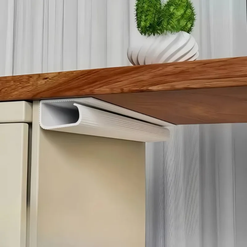 1pc Under Desk Cable Management Tray PVC Cord Holder Wire Hider Strip Desktop Wire Organizer Cable Raceway