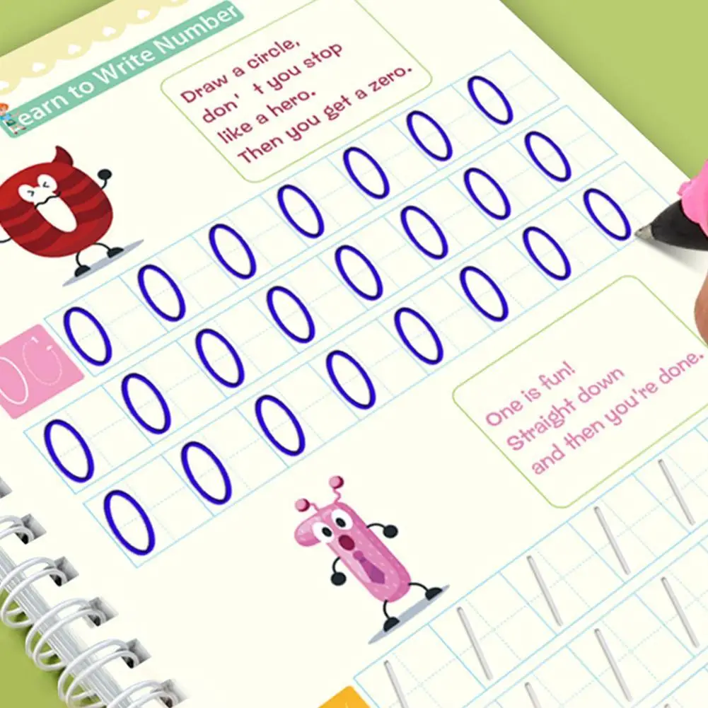 Reutilizável magia copybook desenho brinquedos para crianças montessori caneta controle treinamento escrita prática livro copybook desenho brinquedos