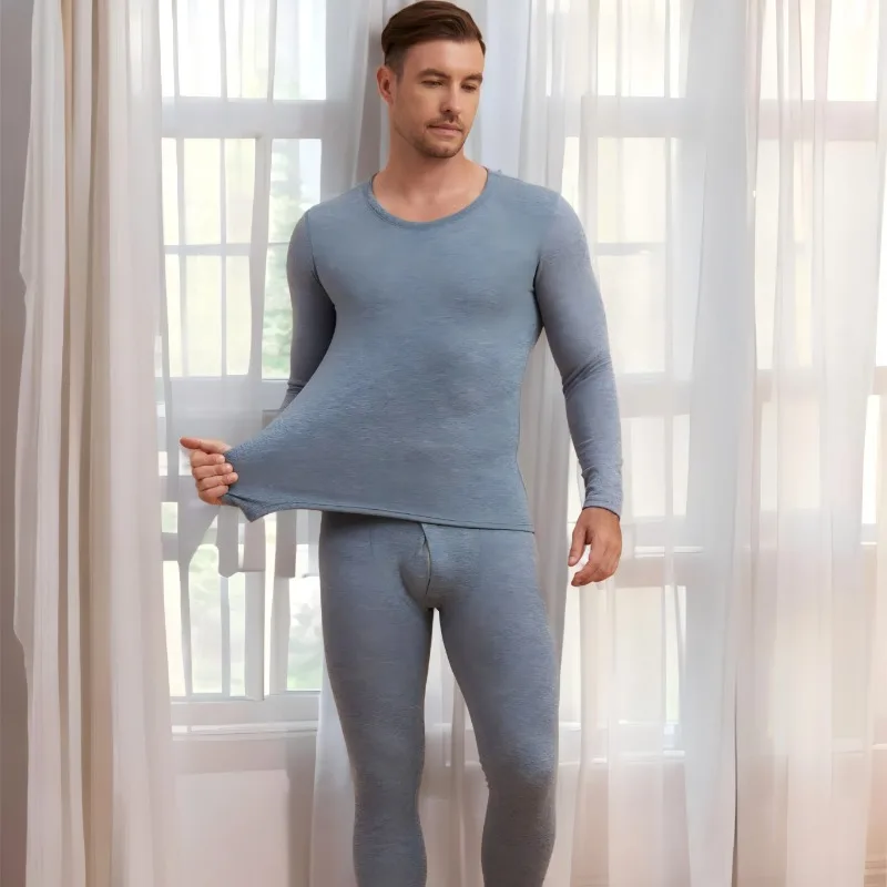 

Новое кашемировое шелковое бархатное термобелье, мужской и женский комплект, теплая куртка без следов с подогревом, базовый свитер, осень и зима