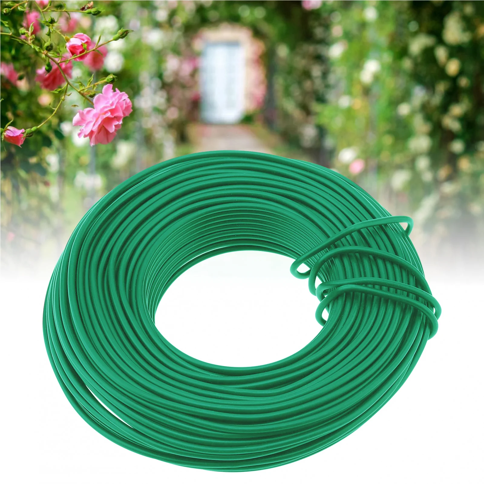 Plastic Wrapping 2mm x 25m Green Round Tying Wire for Gardening Twig Trapping Wire