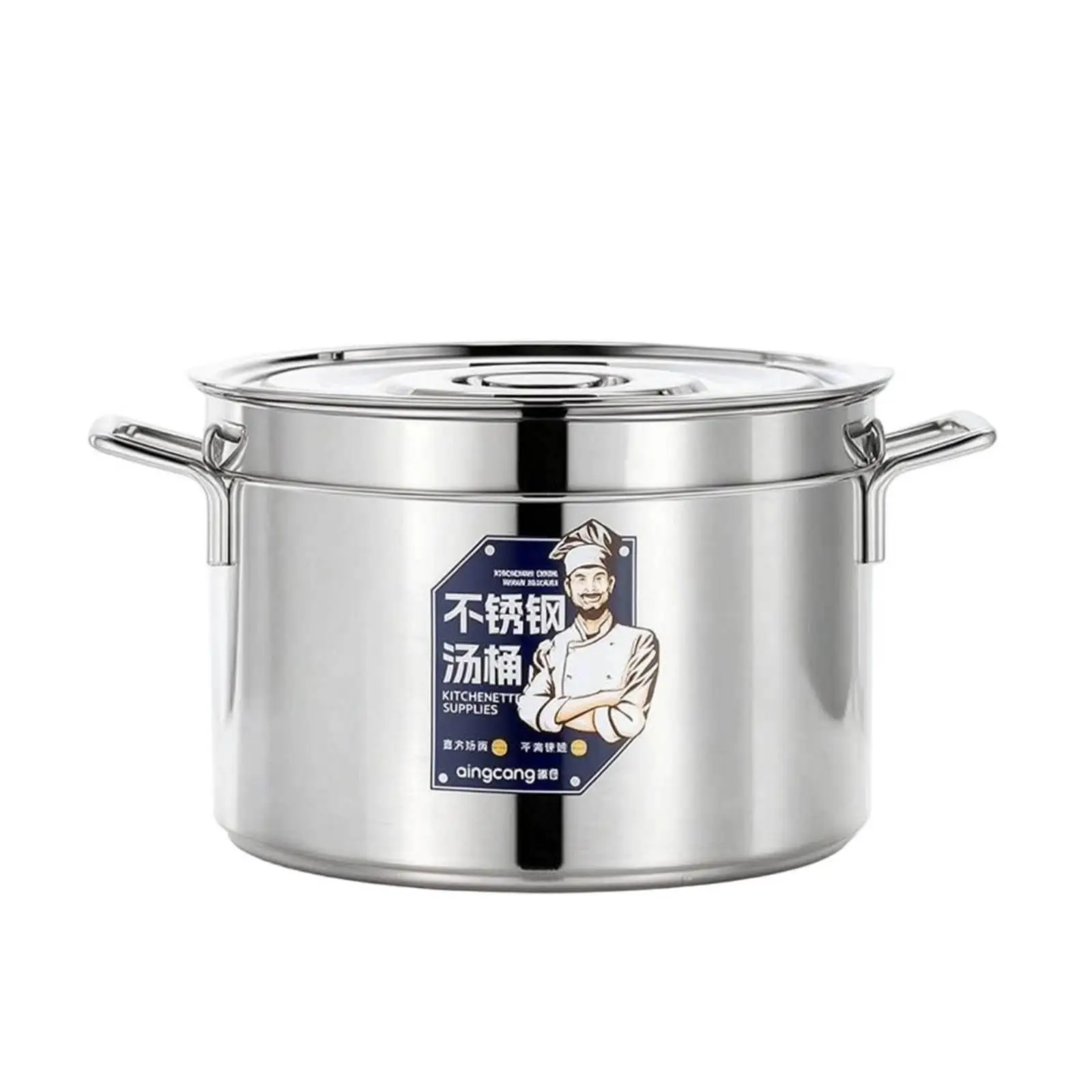 Soup Pot with Lid Heavy Duty Soup Pot Long-Lasting for Caterers