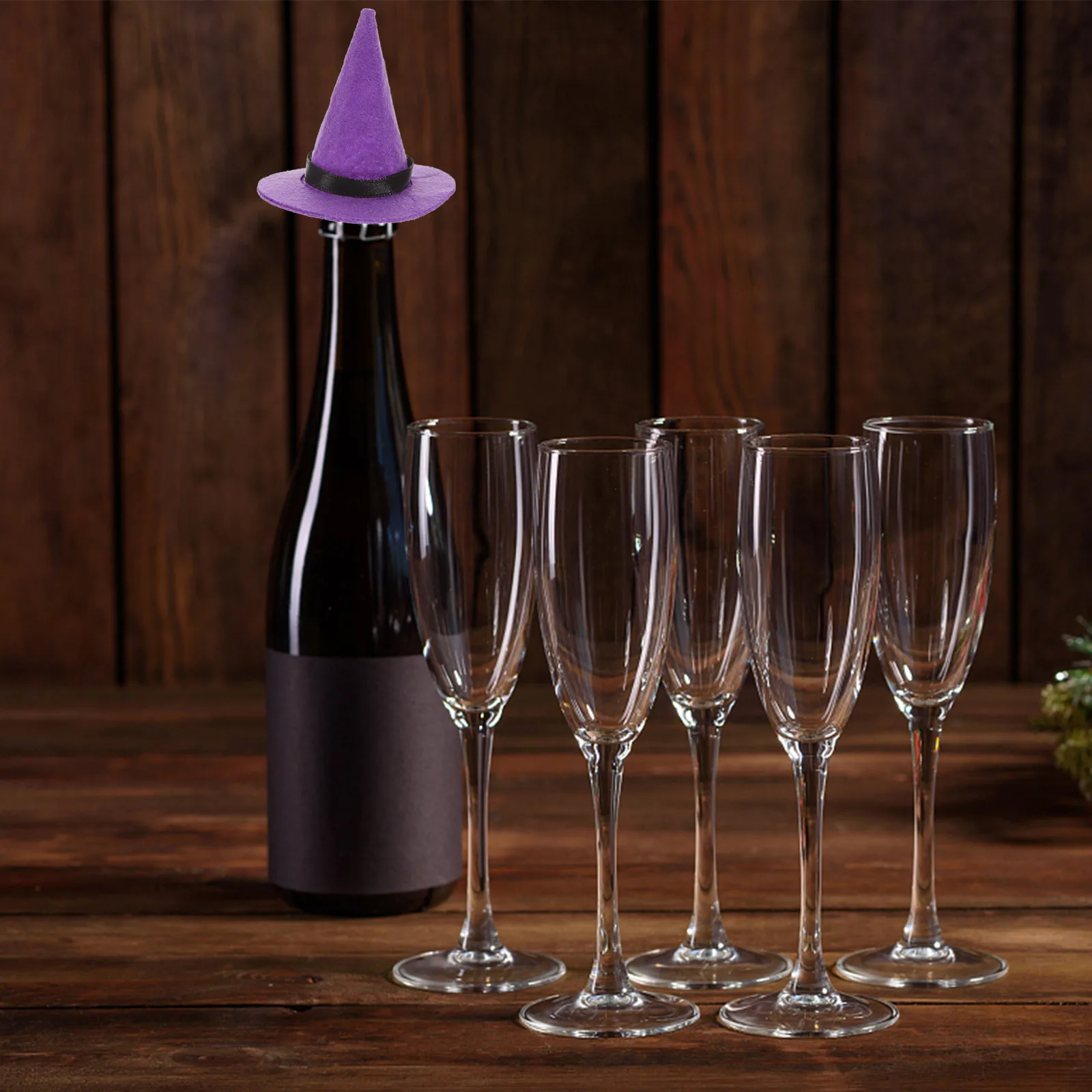 

3pcs Hat Halloween Wine Bottle Topper Party Favors Halloween Decorative Props Bottle Ornament Decoration Cap Cover
