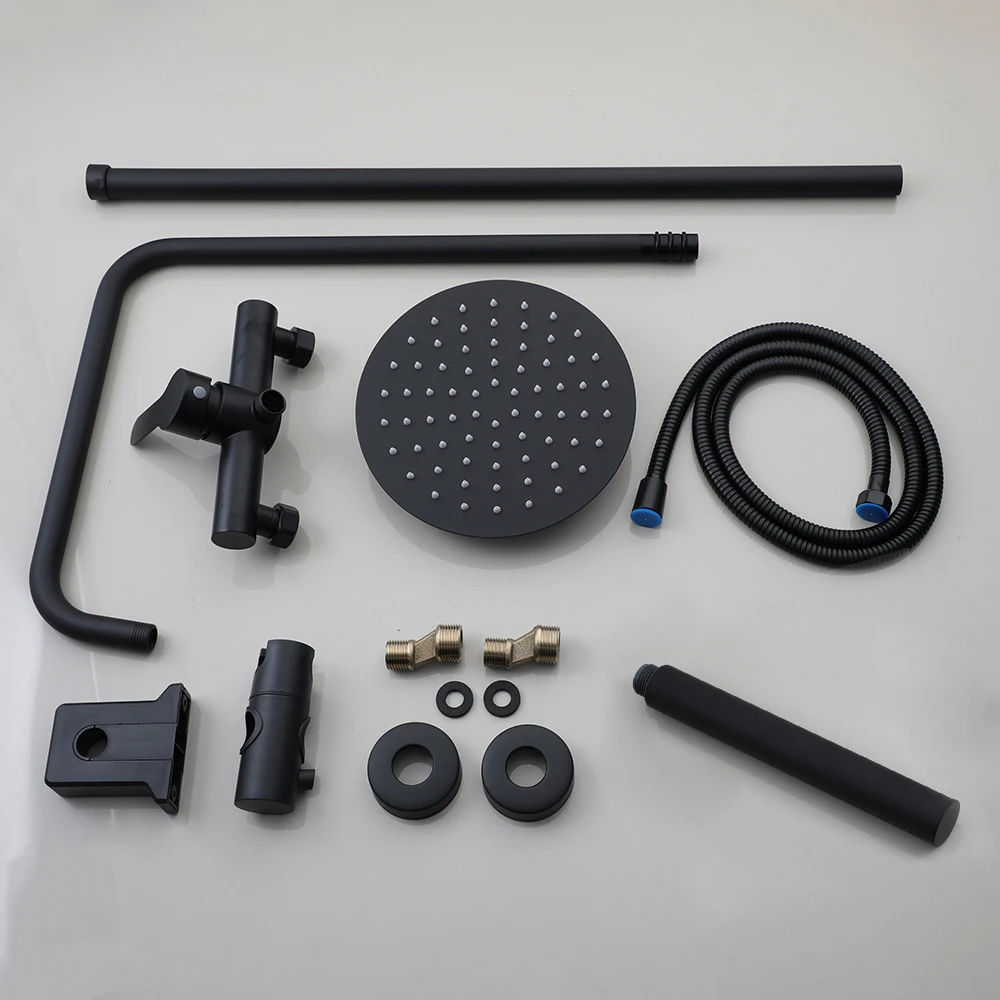 Torayvino Black Bathroom Shower System Set Wall Mounted 8\