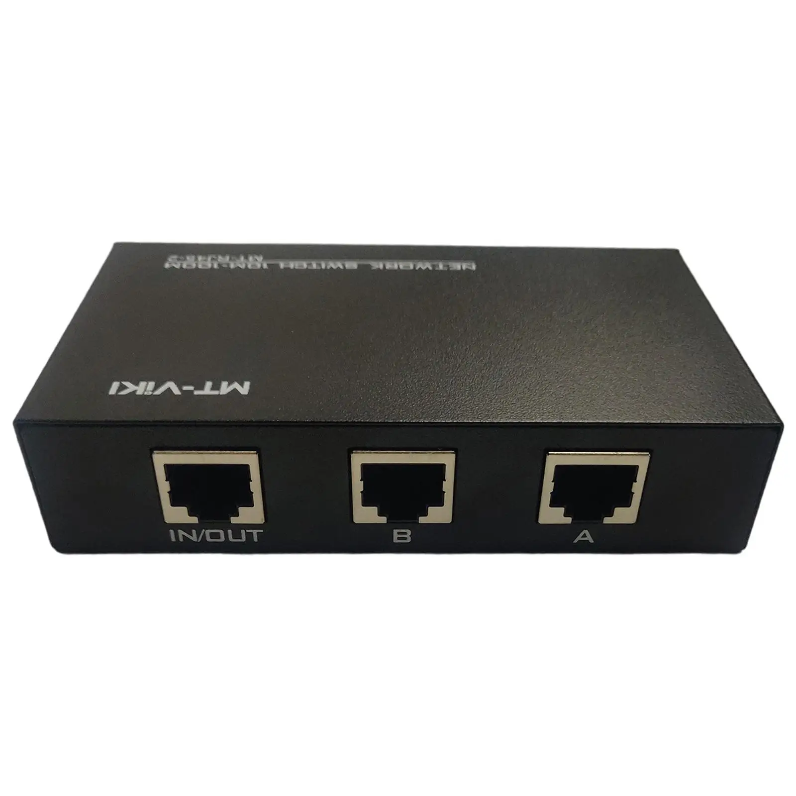 

2 Port Network Switch Iron Case Ethernet Splitter Selector Hub Manual Push Button for Office Network