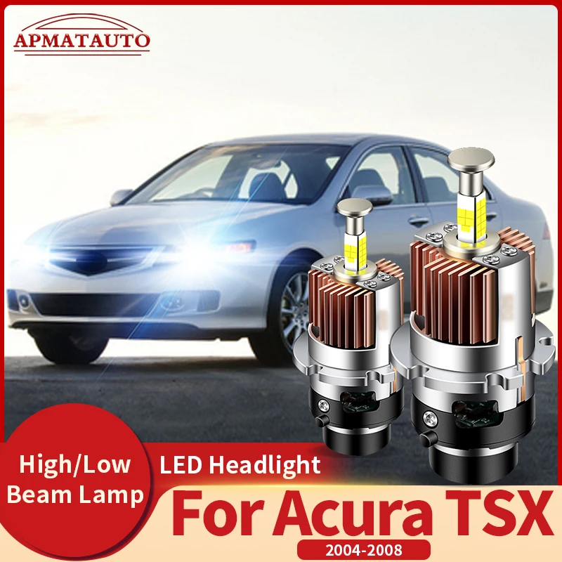 2PCS 12V High Quality 32000LM 35W HID Xenon Bulb 6000K Auto Light Car Headlight For Acura TSX 2004 2005 2006 2007-2008 Plug&Play