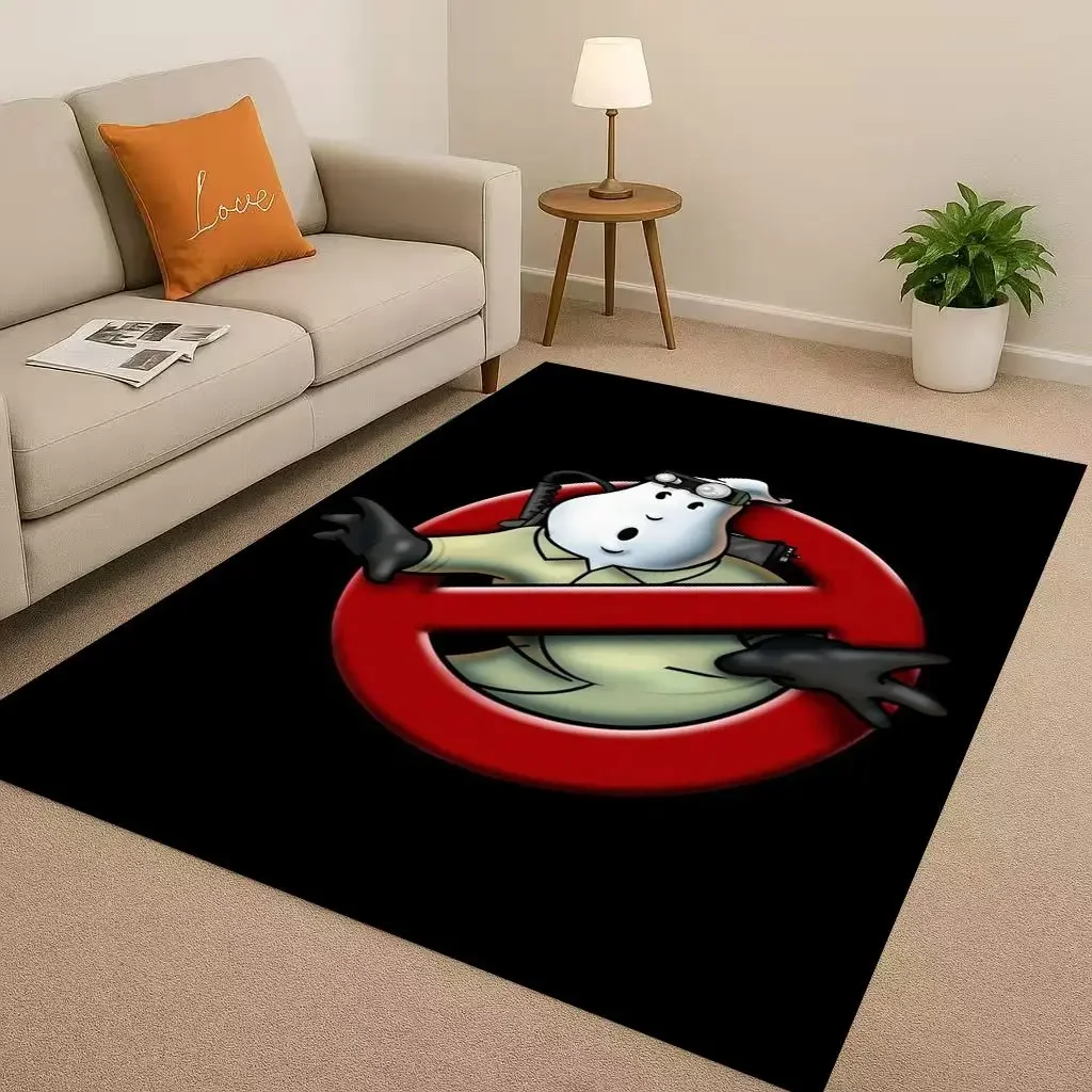 HD Horror Movie G-Ghostbusters Cartoon Living Room Non-Slip Area Rug Carpet for Bedroom Playroom Sofa,Easy Clean Home Doormat