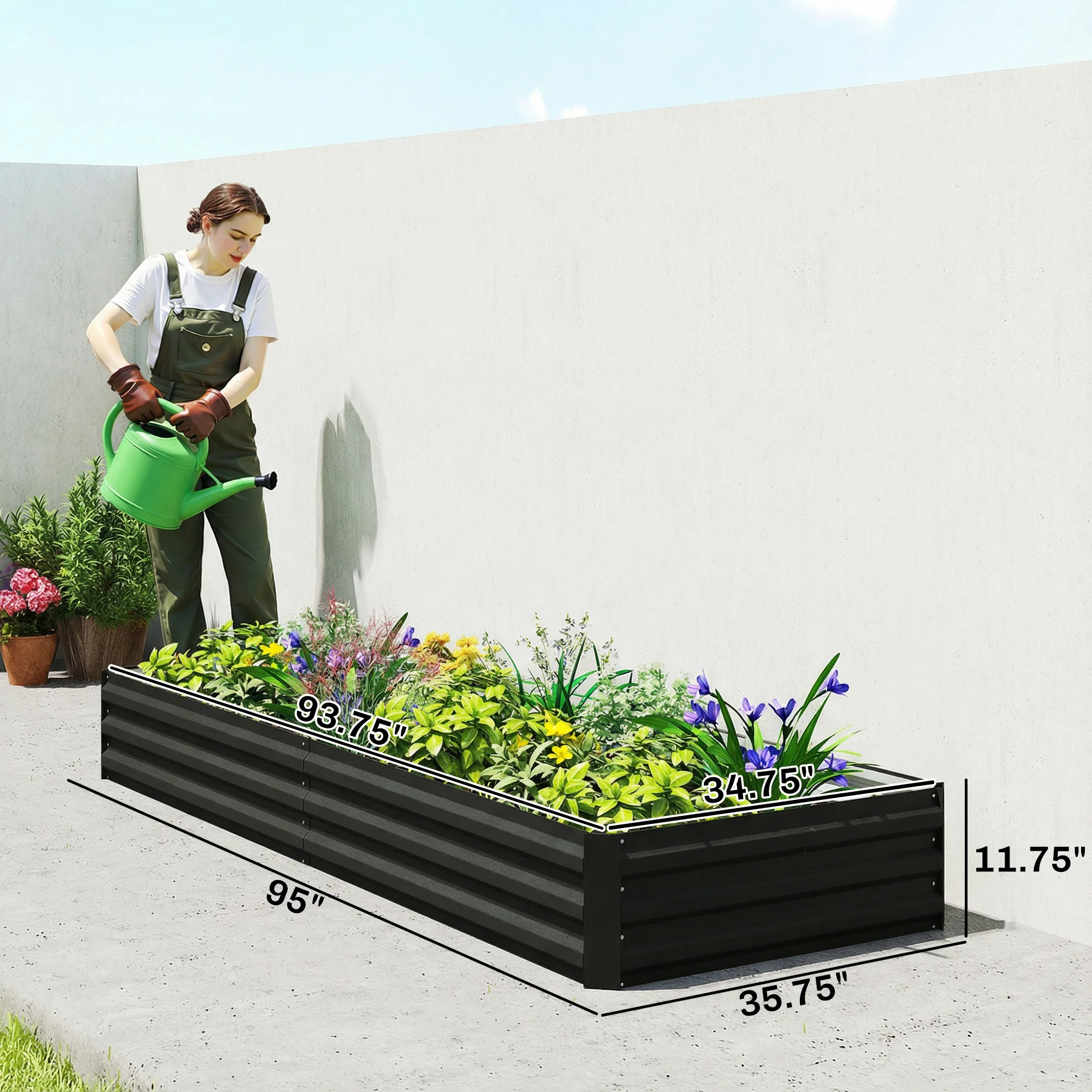 Оцинкованный приподнятый метал – обзор и цена Raised Bed Planter Box