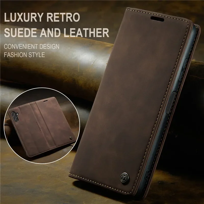 Light Luxury Leather Phone Case for Samsung Galaxy A55 A35 A25 A15 A05S A73 A72 A54 A53 A52 4G 5G Wallet Flip Stand Card Cover