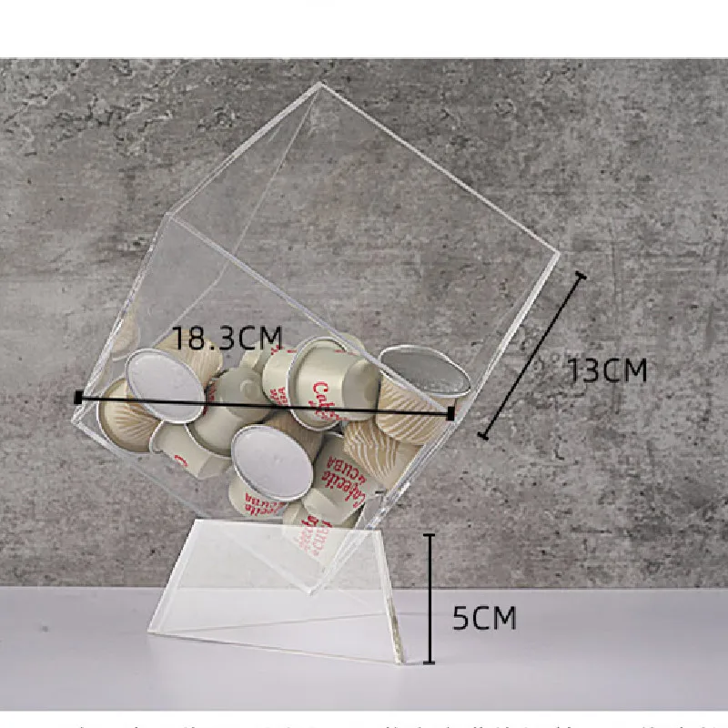 Transparent Acrylic Capsule Coffee Storage Stand Box Nespresso Coffee Pod Cup Holder Nordic Storage Box Holder