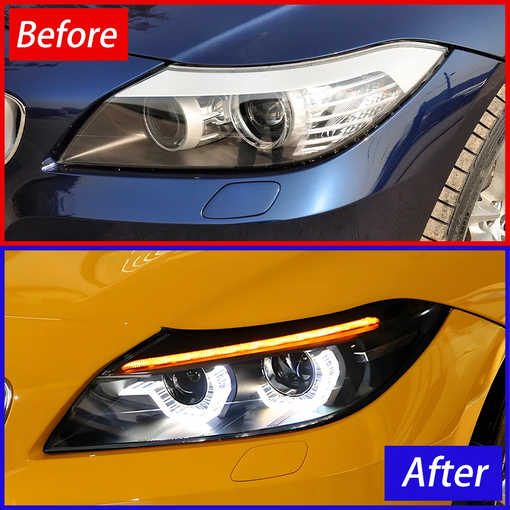 Car Front Lamp For BMW Z4 E89 2009-2016 Upgrade Headlights Assembly Auto LED DRL Projector Lens Plug and Play Accessories Tools