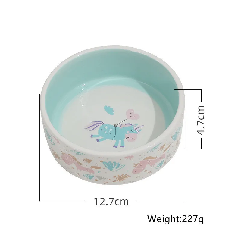 

Cartoon Ceramic Cat Bowl Candy Colors Puppy Bowl Pet Water Food Bowls for Cat Dog Pets Feeding Supplies