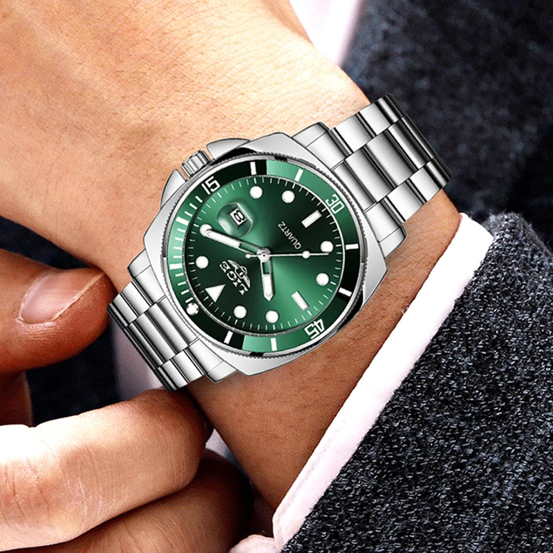 ساعات LIGE للرجال من أفضل العلامات التجارية الفاخرة ساعة غواص للرجال موضة الأعمال العسكرية الرياضية مقاوم للماء كوارتز ساعة اليد Montre Homme