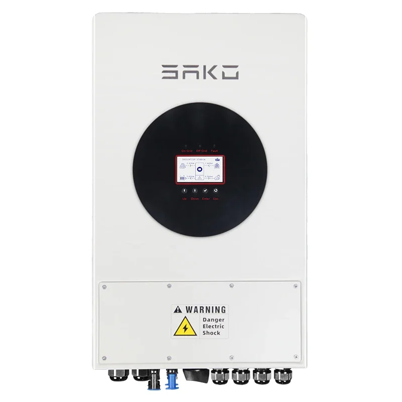 

Sako Sunin 5Kw Dual Ac Dc Three Phase Solar Inverter For Home Solar Energy System Pure Sine Wave 5Kva Hybrid 3 Phase Inverter