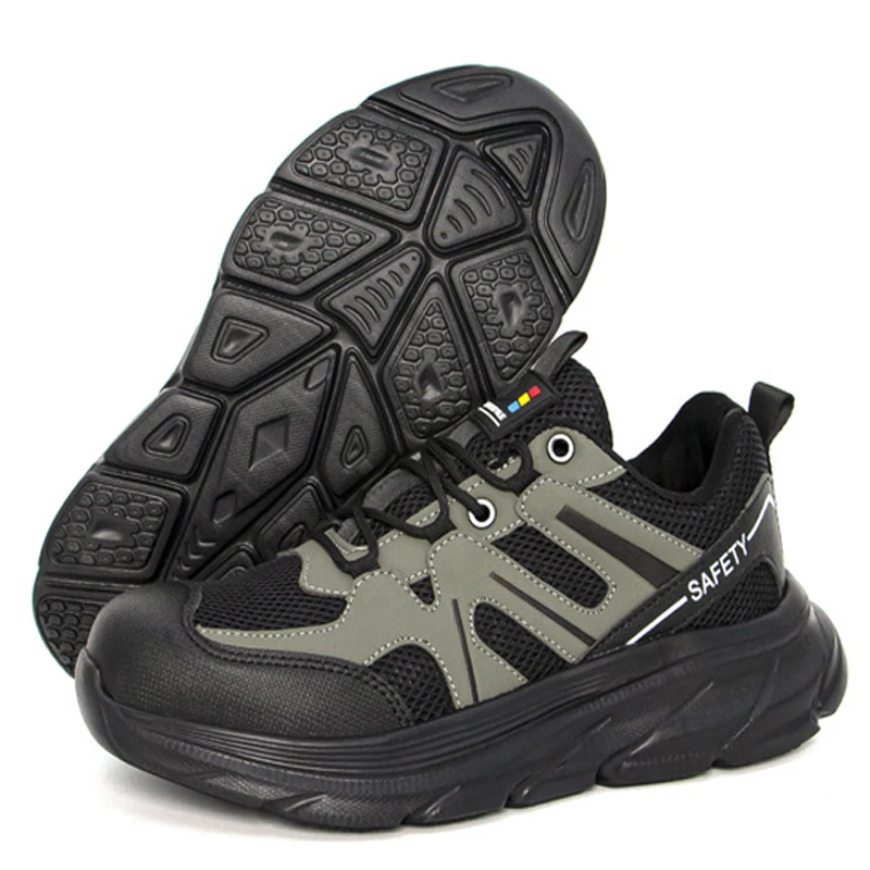 Breathable Mesh Indestructible Shoes Work Sneakers Men Anti-Smash Anti-Puncture Work Safety Shoes Comfort Male Insulated Shoes