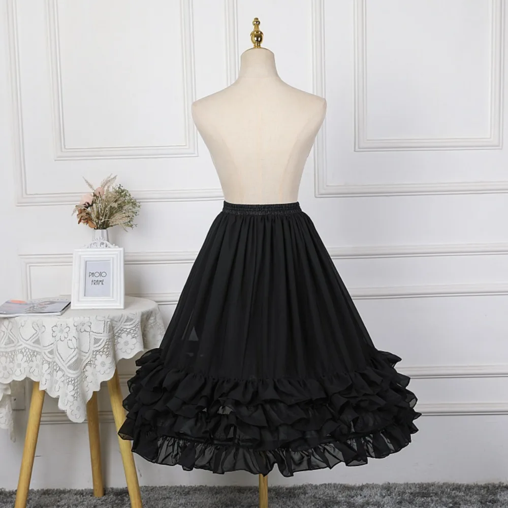 فستان الأميرة الحلو ثوب نسائي متوسط الطول مع حاشية مكشكشة للارتداء اليومي وإكسسوارات ثوب الكرة