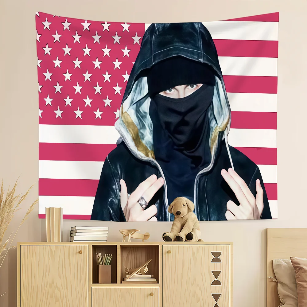 Rapper E-EsDeeKid Rebel Flag Room Decoration Wall Tapestry Hanging Aesthetic Bedrooms Advertising Banner