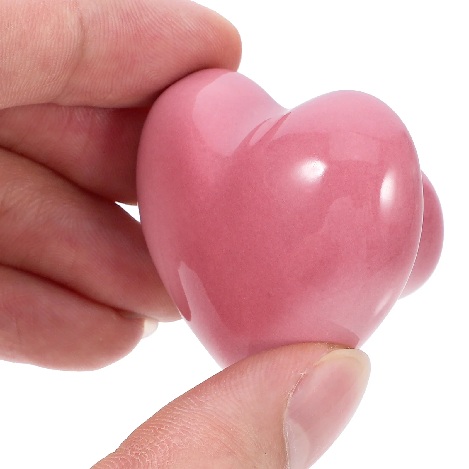 

2Pcs Heart Shape Ceramic Knobs Cute Romantic Drawer Handles for Wardrobe Cabinet Dresser Replacement Pulls Pink Door Knobs