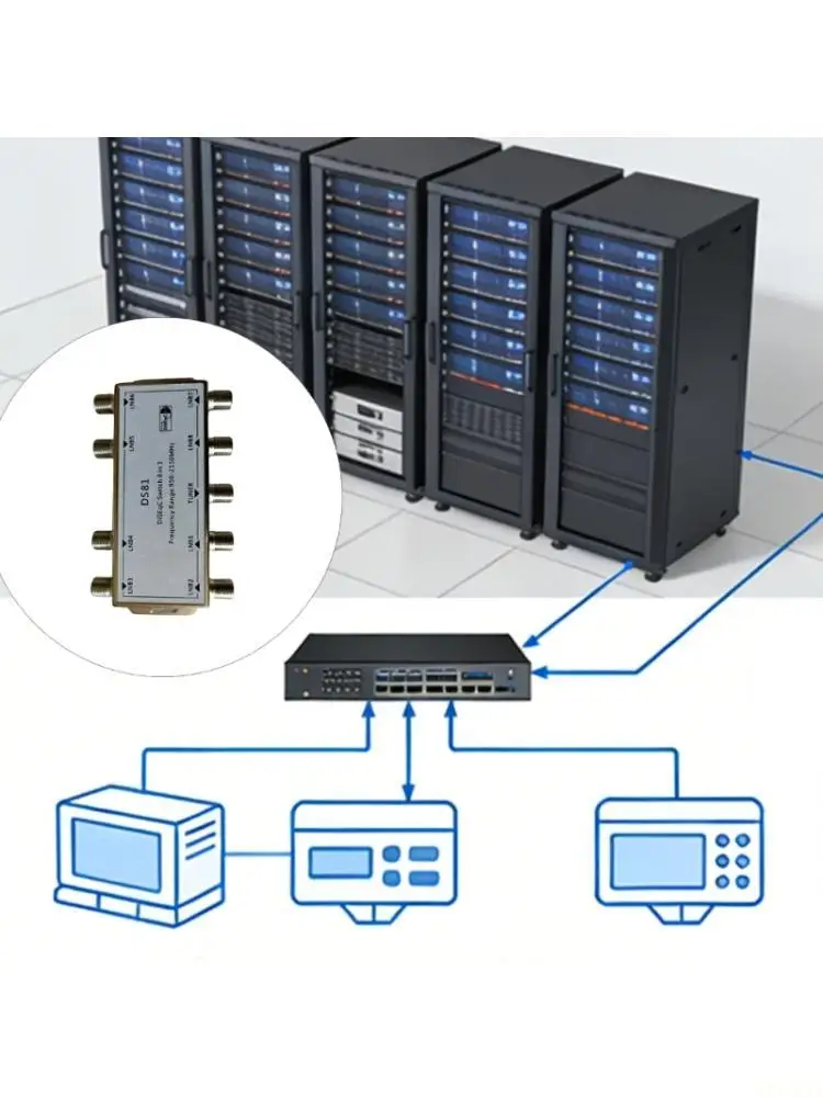 B03F 8 Port Satellite Switcher 75Ohm Impedance For Seamlessly Connectivity