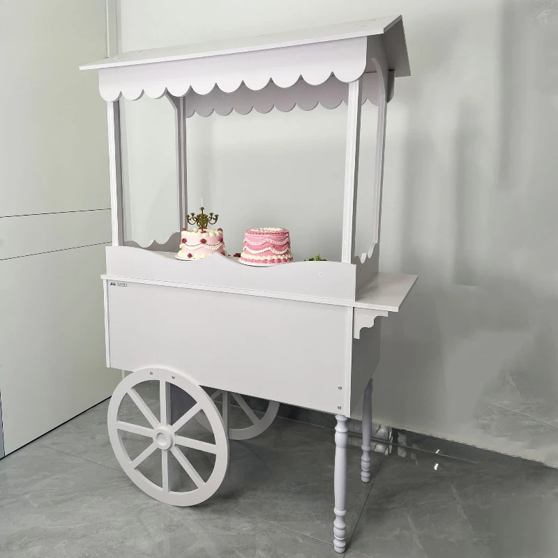 

Mobile Wheelbarrow Sweet Wedding Candy Cart Float Dessert Display Stand Decorations Party Market Stall