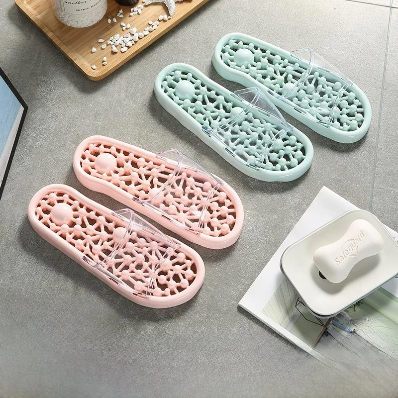 

Женские домашние тапочки с массажным эффектом, нескользящие, для ванной и душа, летние, удобные, мягкие, из ПВХ, удобная обувь для дома