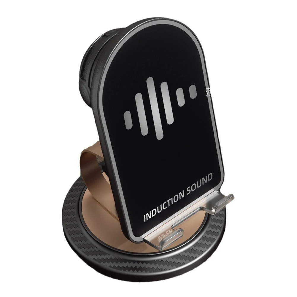 

Compact Charger Foldable Stand 360-degree Rotation 5 Hours Playback Integrated Wireless Speaker For Home Use Black