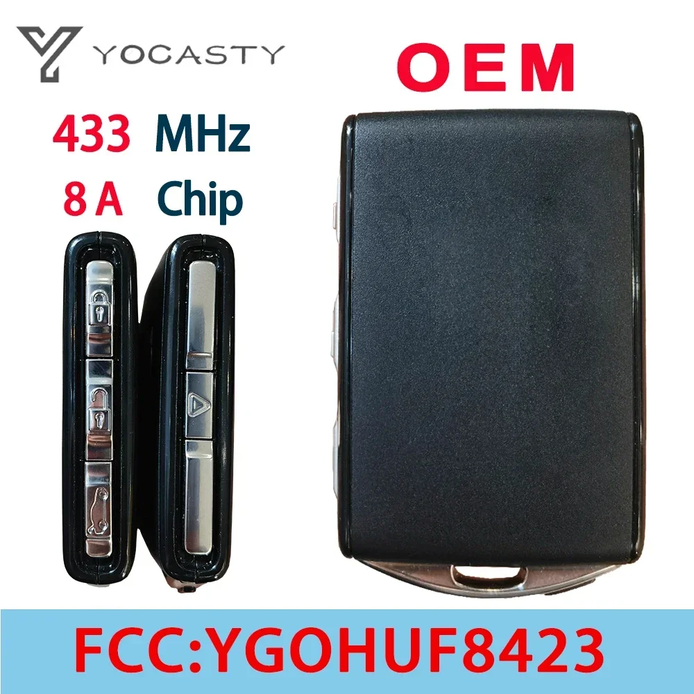 

YOCASTY Original Keyless Entry Smart Car Key For 2016 2017 2018 2019 2020 Volvo S90 S60 S40 XC60 XC90 433Mhz 8A Chip YGOHUF8423