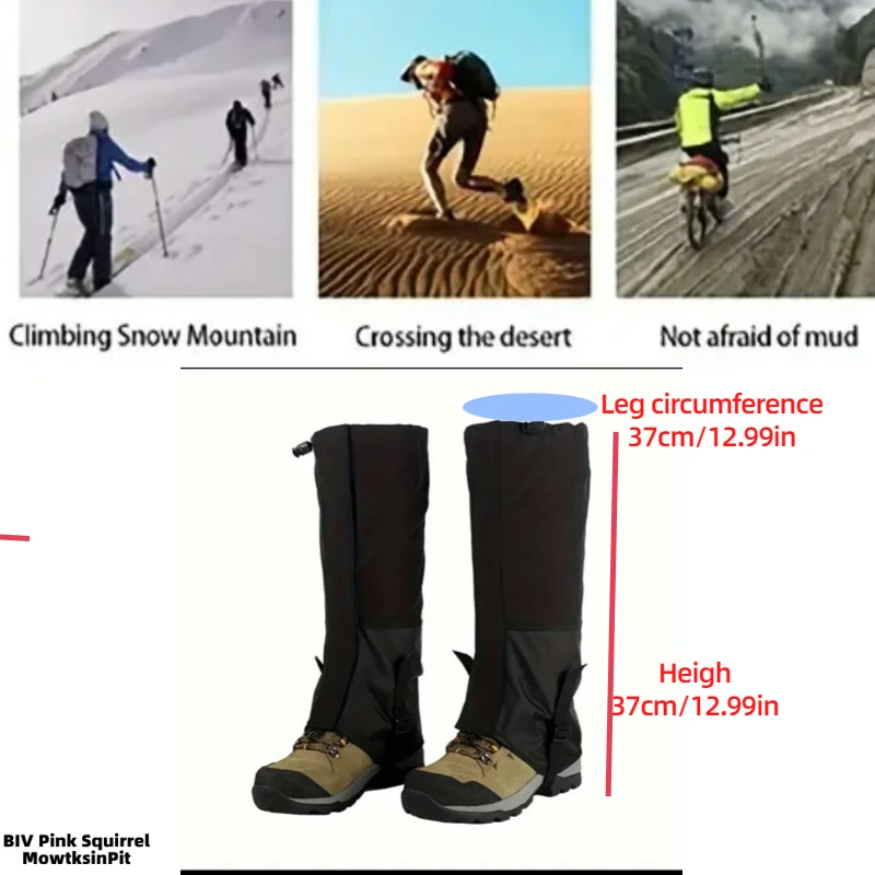 Waterproof Leg Gaiters For Hiking Hunting Breathable Mountain Climbing Gaiters snow and mud protection cover For Men&Women