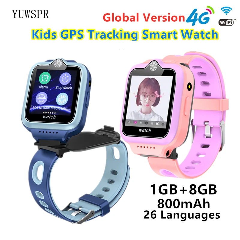 

Kids 4G GPS Smart Watch 1GB+8GB Memory 800mAh Long Standby Video Call Tracking Baby Smartwatch for Children SIM Phone Watch T30