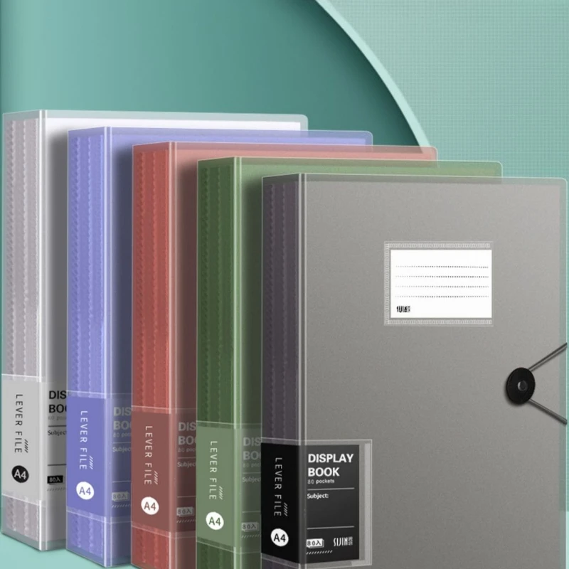 

1 шт., папка для файлов-аккордеон формата А4, 80 страниц, органайзер для буклетов данных для документов, классификации и организации