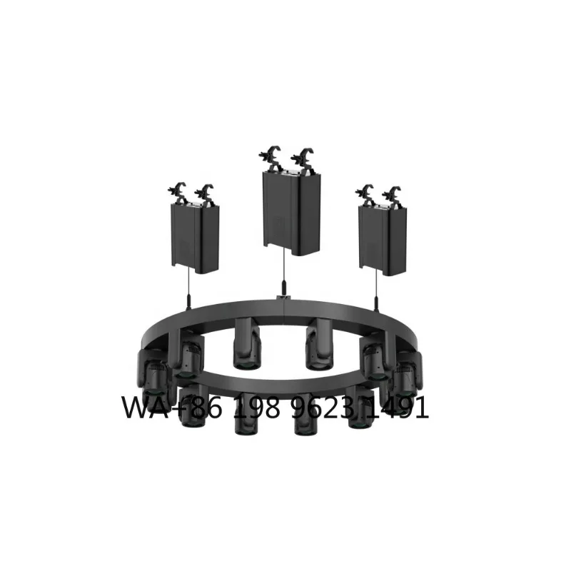 3 Winch RGBW Kinetic Beam Ring Light DMX Moving Head Stage Lighting for Nightclub DJ Party Event Live Show
