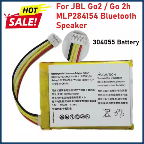 New 304055 Battery for JBL Go 2 Go2 / Go 2h Go2h MLP28415 Bluetooth Speaker Battery Bateria High Quality Batteri