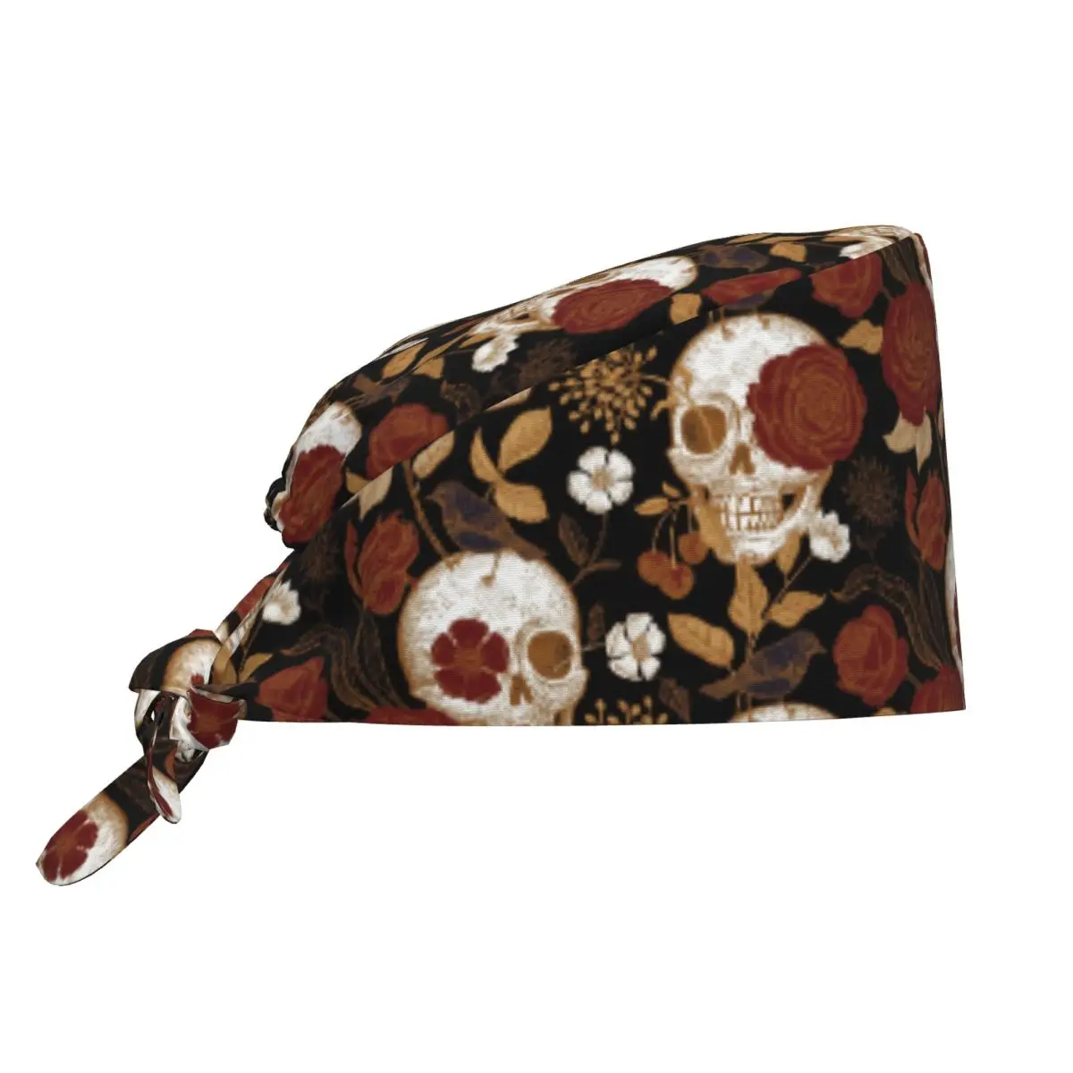 الأزهار الجمجمة الدعك قبعة خمر خمر الجمال الحيوانات الأليفة الطبيب البيطري الجراحية قبعات الرجال النساء ممرضة طبيب الأسنان سبا قبعات العمل قبعة