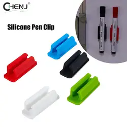 Self-Adhesive Silicone Pen Clip Wall Mounted Pencil Clip Desktop Marker Pen Ballpoint Pen Storage Holder Home Office Organizer