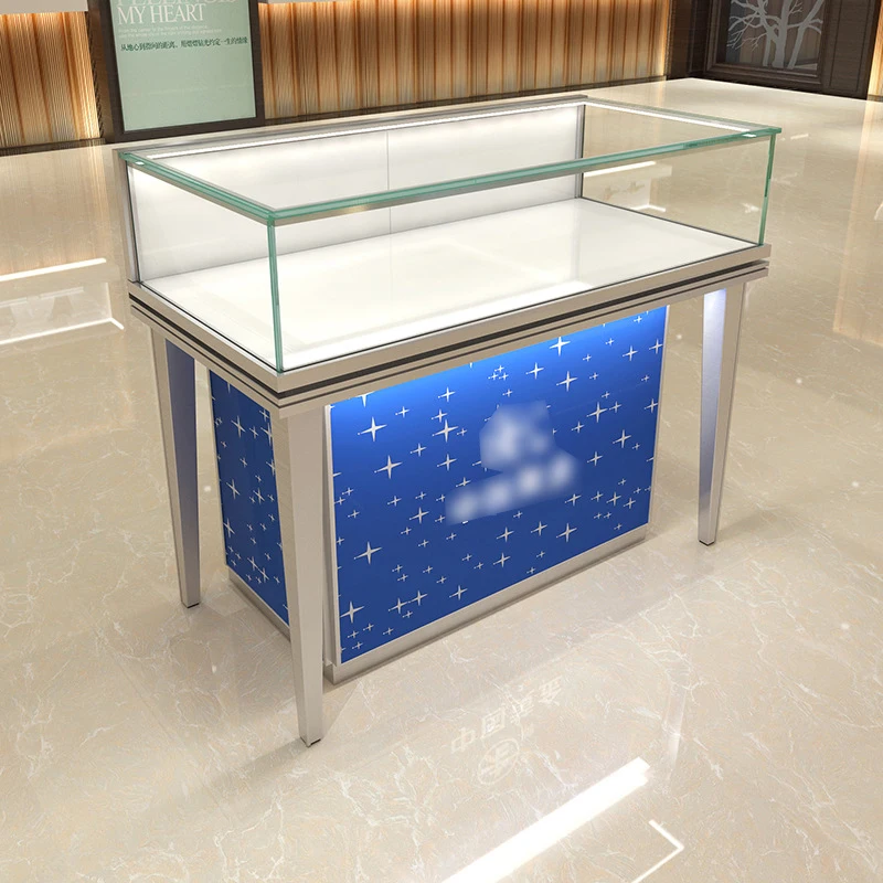 Custom, Sundo high-end custom logo metal watch jewelry counter glass display cabinet with LED lighting jewellery displ