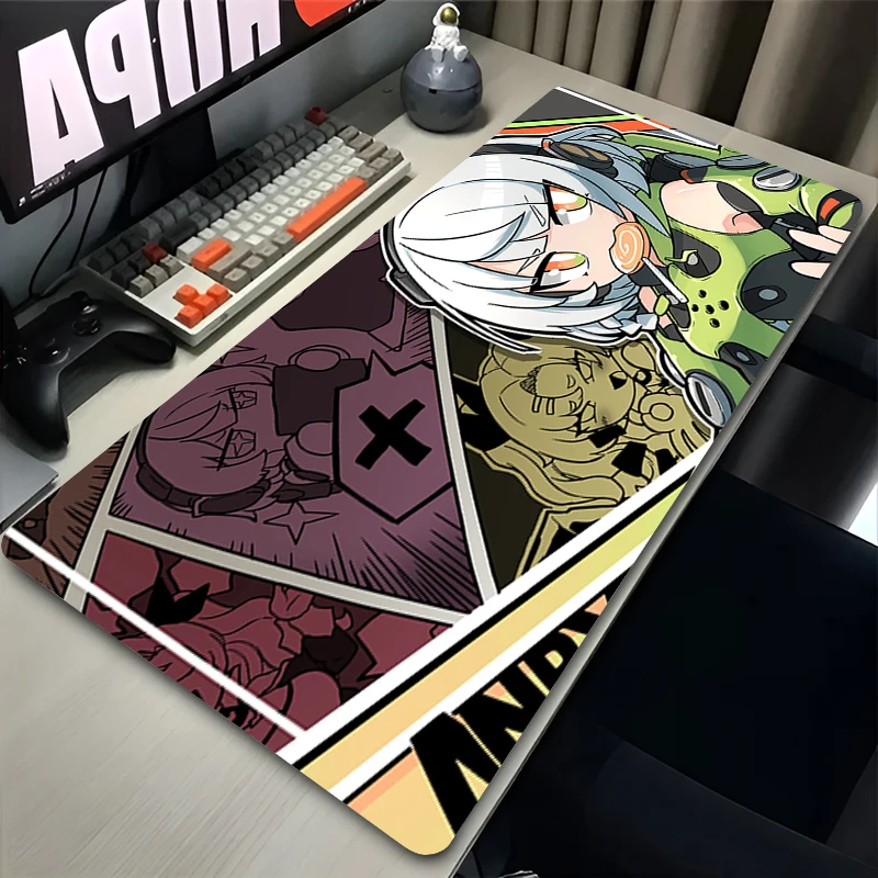 Large Gaming Mouse Pad Zenless Zone Zero Anby Demara kawaii Desk Mat Gamer Computer Mousepad Tablet Keyboard Pad Office Mausepad