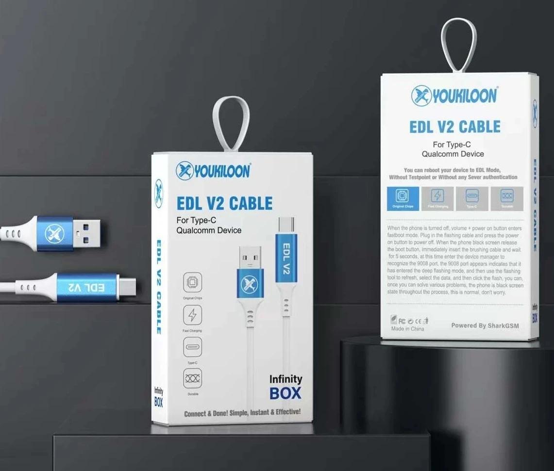 كابل EDL V2 جديد لجهاز كوالكوم من النوع c