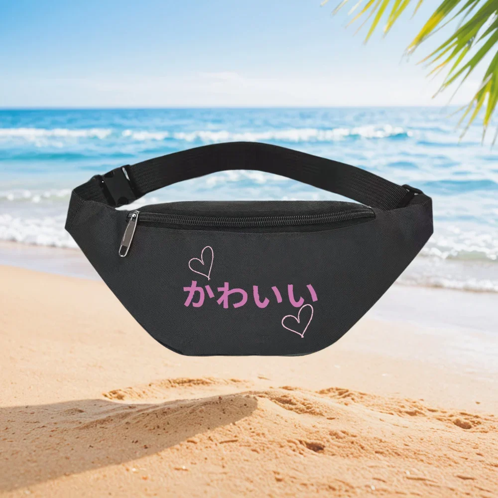 kawaii cute lovely design Waist Backpack Crossbody Chest Bag Street Casual Sporty Fashionable Simple Unique Printed Design