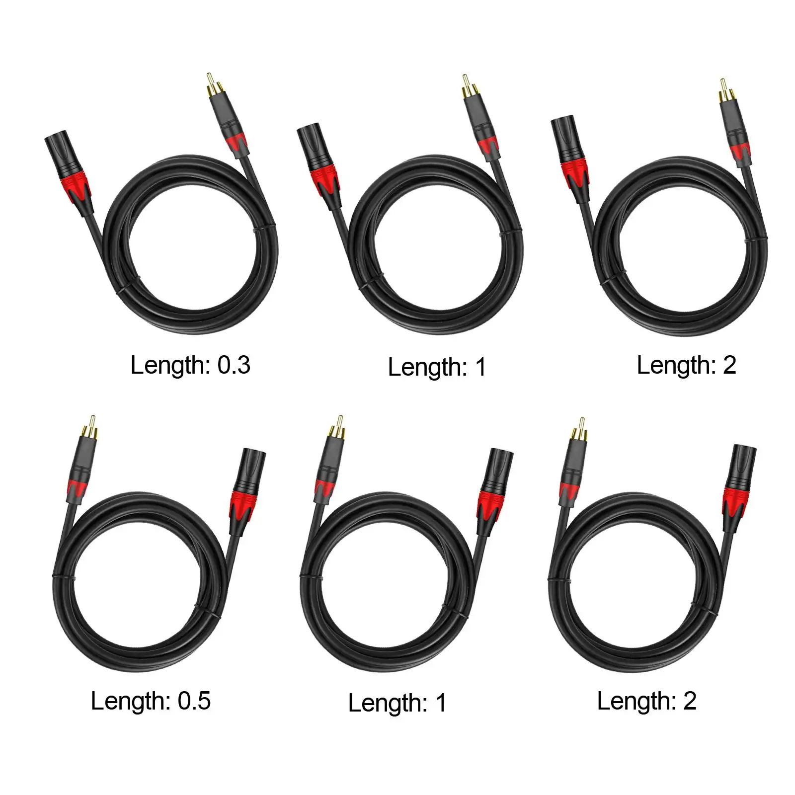 XLR rca Microphone Cable Audio Connection Cable Microphone Extension Cable Cord Clearer Sound for Recording Equipment Mixers
