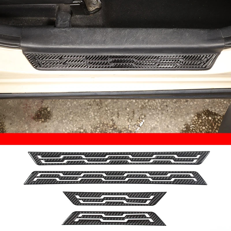 

For Kia Sauer/SOUL 2009-2013 Automotive External Door sill Decorative Stickers Soft Carbon Fiber Automotive Interior Accessories