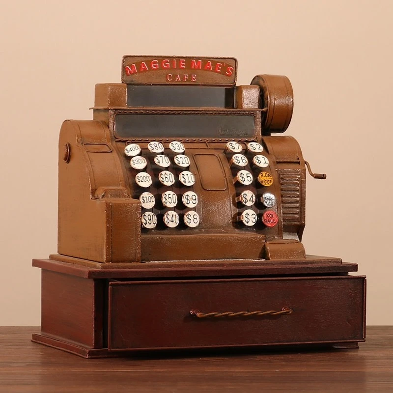 Vintage Objects American Vintage Cash Register, Model Bar Ornament Bar Decoration