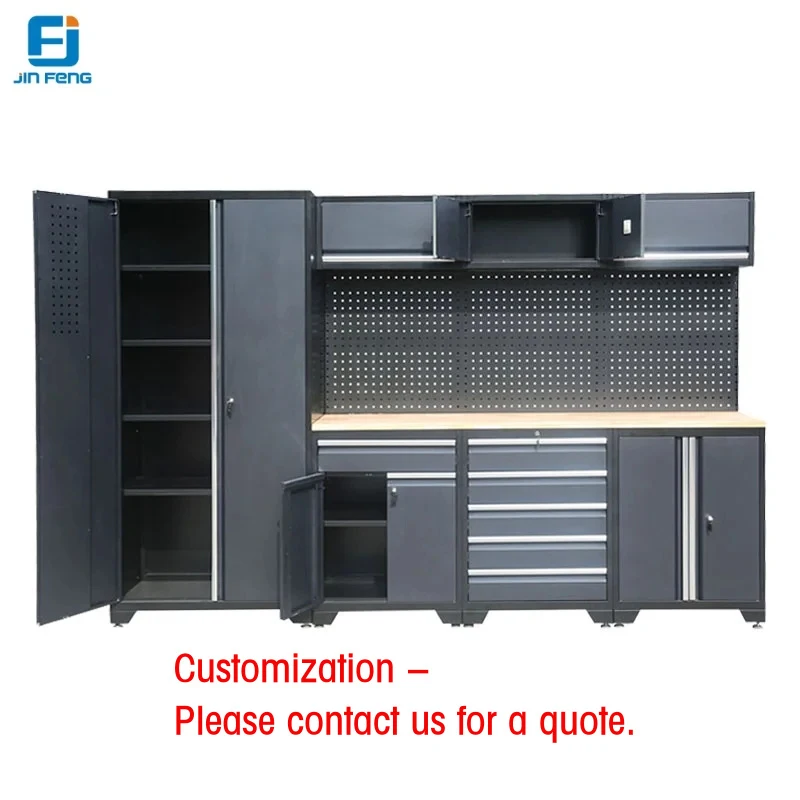 custom.High Quality JINFENG JF-WS18 OEM Stainless Steel Heavy Duty Storage Garage Box Roller Cabinet
