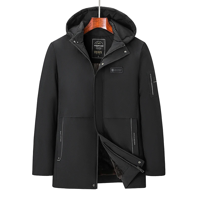 

Warm Parkas Jacket Outwear Winter Men Hooded Winter Coat Men's Thick Warm Windproof Gift For Father Husband Parka Large Size