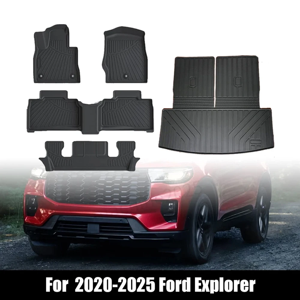 

High Quality Car Floor Mats Trunk Cargo Liner and Backrest Mat For 2020-2025 Ford Explorer Car Mat Accessories